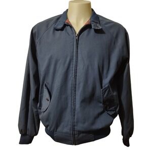 Timber Ridge Jacket L Mens Vintage Gorp Core Navy Blue Plaid Lining Harrington